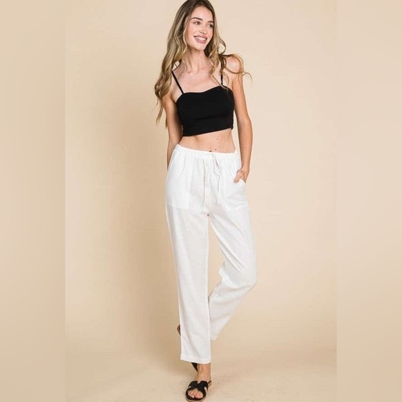 Blake Linen Pants- Plus Size - Picture 1 of 4